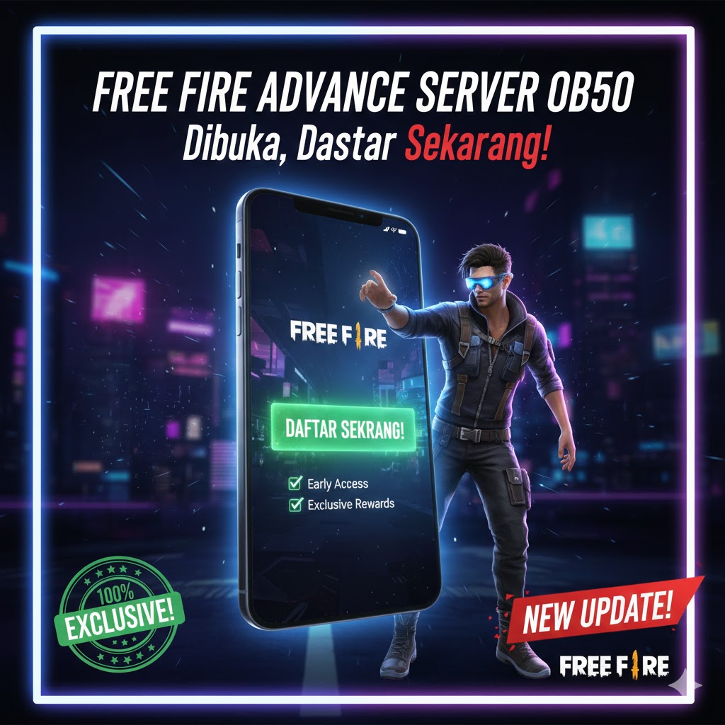 Free Fire Advance Server OB50 Dibuka, Daftar Sekarang!