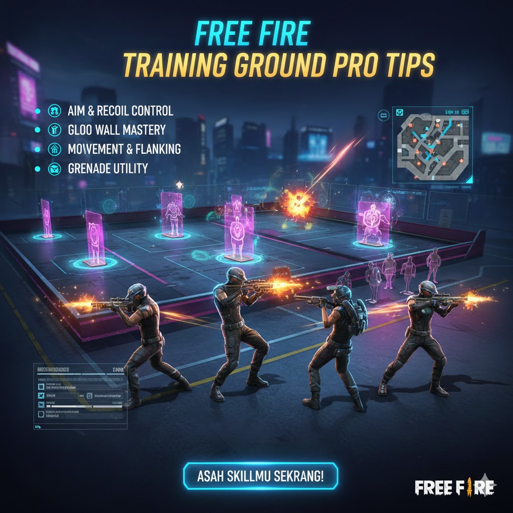 Free Fire Training Ground Pro Tips 2025 - Latih Aim & Skill Jadi Pro!