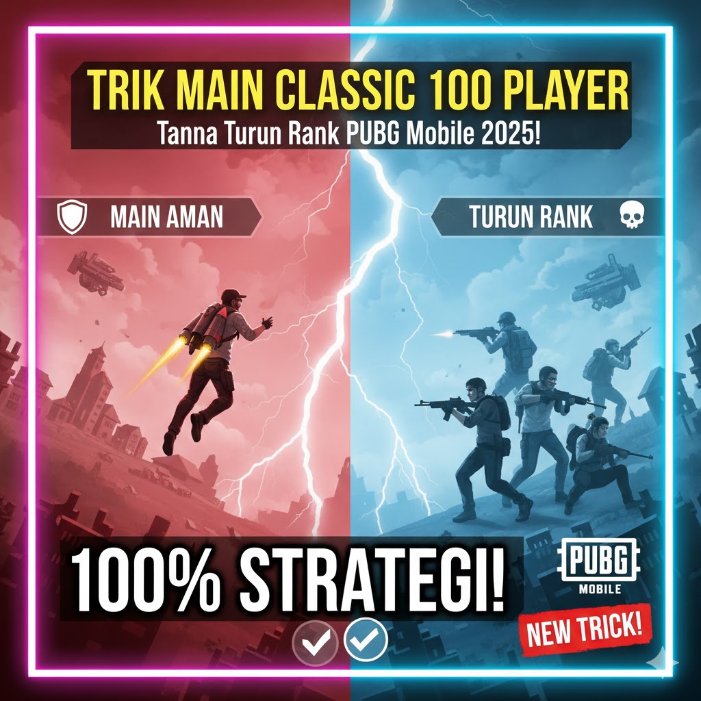 Trik Main Classic 100 Player Tanpa Turun Rank PUBG Mobile 2025!
