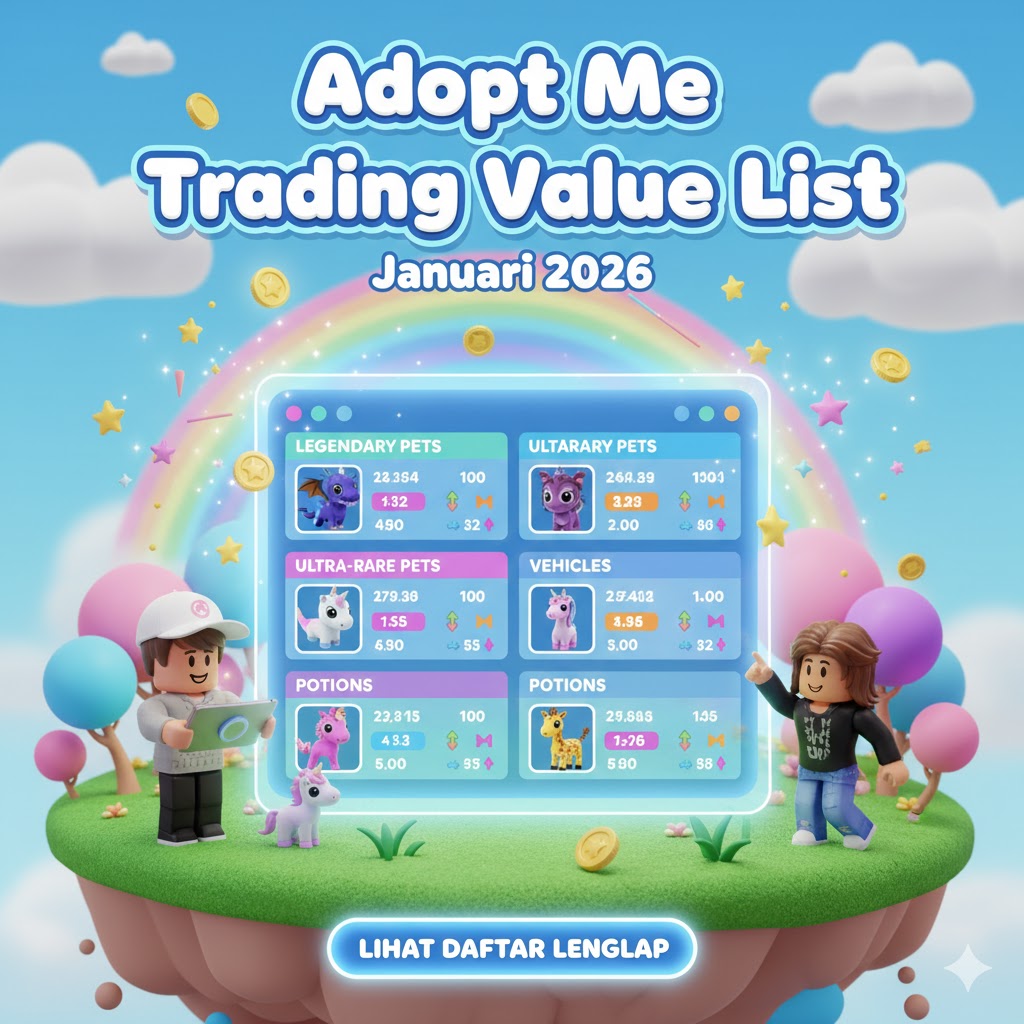 Adopt Me Trading Value List Januari 2026: