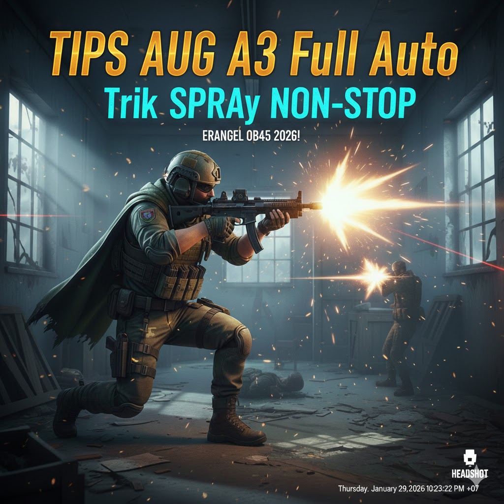 Tips AUG A3 Full Auto PUBG: Trik Spray Laser Erangel OB45 2026!