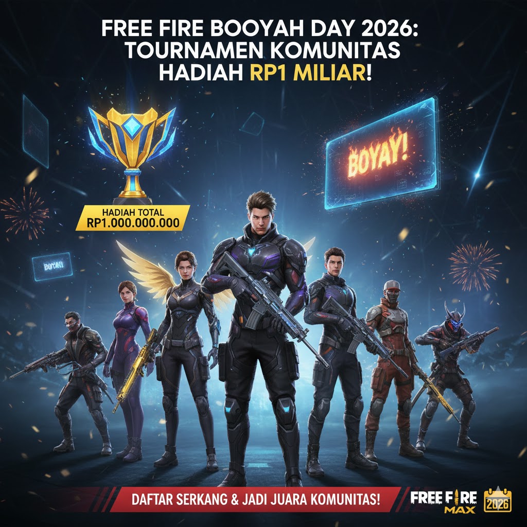 Free Fire Booyah Day 2026: Turnamen Komunitas Hadiah Rp1 Miliar!