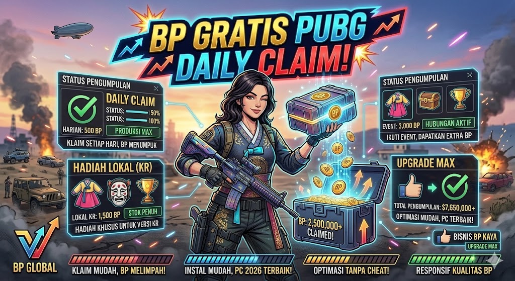 BP Gratis PUBG Daily Claim: 500 BP/Hari!