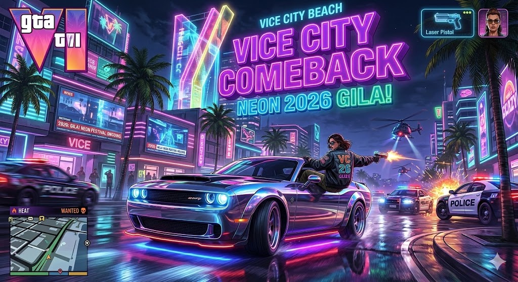 GTA 6 Vice City Comeback: Neon 2026 Gila!